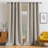 MIULEE Room Darkening Curtains Thermal Insulated Black Out Drapes Solid Window Treatment Grommet Light Blocking Blackout Curtain for Living Room Bedroom 2 Panels Set 52 x 54 inch Length Olive Green(Stone)
