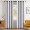 MIULEE Room Darkening Curtains Thermal Insulated Black Out Drapes Solid Window Treatment Grommet Light Blocking Blackout Curtain for Living Room Bedroom 2 Panels Set 52 x 54 inch Length Olive Green(Greyish White)