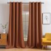 MIULEE Room Darkening Curtains Thermal Insulated Black Out Drapes Solid Window Treatment Grommet Light Blocking Blackout Curtain for Living Room Bedroom 2 Panels Set 52 x 54 inch Length Olive Green(Terracotta)