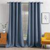 MIULEE Room Darkening Curtains Thermal Insulated Black Out Drapes Solid Window Treatment Grommet Light Blocking Blackout Curtain for Living Room Bedroom 2 Panels Set 52 x 54 inch Length Olive Green(Stone Blue)