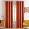 MIULEE Room Darkening Curtains Thermal Insulated Black Out Drapes Solid Window Treatment Grommet Light Blocking Blackout Curtain for Living Room Bedroom 2 Panels Set 52 x 54 inch Length Olive Green(Burnt Orange)