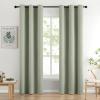 MIULEE Room Darkening Curtains Thermal Insulated Black Out Drapes Solid Window Treatment Grommet Light Blocking Blackout Curtain for Living Room Bedroom 2 Panels Set 52 x 54 inch Length Olive Green(Sage Green)