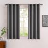 MIULEE Room Darkening Curtains Thermal Insulated Black Out Drapes Solid Window Treatment Grommet Light Blocking Blackout Curtain for Living Room Bedroom 2 Panels Set 52 x 54 inch Length Olive Green(Grey)