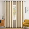 MIULEE Room Darkening Curtains Thermal Insulated Black Out Drapes Solid Window Treatment Grommet Light Blocking Blackout Curtain for Living Room Bedroom 2 Panels Set 52 x 54 inch Length Olive Green(Cream Beige)