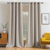 MIULEE Room Darkening Curtains Thermal Insulated Black Out Drapes Solid Window Treatment Grommet Light Blocking Blackout Curtain for Living Room Bedroom 2 Panels Set 52 x 54 inch Length Olive Green(Natural)