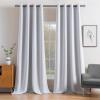 MIULEE Room Darkening Curtains Thermal Insulated Black Out Drapes Solid Window Treatment Grommet Light Blocking Blackout Curtain for Living Room Bedroom 2 Panels Set 52 x 54 inch Length Olive Green(Greyish White)