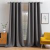 MIULEE Room Darkening Curtains Thermal Insulated Black Out Drapes Solid Window Treatment Grommet Light Blocking Blackout Curtain for Living Room Bedroom 2 Panels Set 52 x 54 inch Length Olive Green(Grey)
