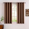 MIULEE Room Darkening Curtains Thermal Insulated Black Out Drapes Solid Window Treatment Grommet Light Blocking Blackout Curtain for Living Room Bedroom 2 Panels Set 52 x 54 inch Length Olive Green(Cappuccino Brown)