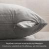 MIULEE Velvet Pillow Cover Soft Luxury Christmas Decorative Throw Pillow Cover Single Lumbar Rectangle Cushion Case Home Decor for Couch Sofa Bedroom,12×20 Inch Wine Red(Grey)