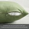 MIULEE Velvet Pillow Cover Soft Luxury Christmas Decorative Throw Pillow Cover Single Lumbar Rectangle Cushion Case Home Decor for Couch Sofa Bedroom,12×20 Inch Wine Red(Sage Green)