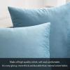 MIULEE Velvet Pillow Cover Soft Luxury Christmas Decorative Throw Pillow Cover Single Lumbar Rectangle Cushion Case Home Decor for Couch Sofa Bedroom,12×20 Inch Wine Red(Light Blue)
