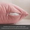 MIULEE Velvet Pillow Cover Soft Luxury Christmas Decorative Throw Pillow Cover Single Lumbar Rectangle Cushion Case Home Decor for Couch Sofa Bedroom,12×20 Inch Wine Red(Dusty Pink)