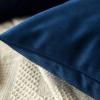 MIULEE Velvet Pillow Cover Soft Luxury Christmas Decorative Throw Pillow Cover Single Lumbar Rectangle Cushion Case Home Decor for Couch Sofa Bedroom,12×20 Inch Wine Red(Dark Blue)