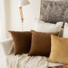 MIULEE Velvet Pillow Cover Soft Luxury Christmas Decorative Throw Pillow Cover Single Lumbar Rectangle Cushion Case Home Decor for Couch Sofa Bedroom,12×20 Inch Wine Red(Chocolate)