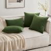 MIULEE Velvet Pillow Cover Soft Luxury Christmas Decorative Throw Pillow Cover Single Lumbar Rectangle Cushion Case Home Decor for Couch Sofa Bedroom,12×20 Inch Wine Red(Moss Green)