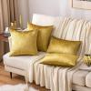 MIULEE Velvet Pillow Cover Soft Luxury Christmas Decorative Throw Pillow Cover Single Lumbar Rectangle Cushion Case Home Decor for Couch Sofa Bedroom,12×20 Inch Wine Red(Golden)