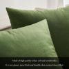 MIULEE Velvet Pillow Cover Soft Luxury Christmas Decorative Throw Pillow Cover Single Lumbar Rectangle Cushion Case Home Decor for Couch Sofa Bedroom,12×20 Inch Wine Red(Moss Green)