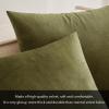 MIULEE Velvet Pillow Cover Soft Luxury Christmas Decorative Throw Pillow Cover Single Lumbar Rectangle Cushion Case Home Decor for Couch Sofa Bedroom,12×20 Inch Wine Red(Olive Green)