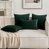 MIULEE Velvet Pillow Cover Soft Luxury Christmas Decorative Throw Pillow Cover Single Lumbar Rectangle Cushion Case Home Decor for Couch Sofa Bedroom,12×20 Inch Wine Red(Army Green)