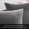 MIULEE Velvet Pillow Cover Soft Luxury Christmas Decorative Throw Pillow Cover Single Lumbar Rectangle Cushion Case Home Decor for Couch Sofa Bedroom,12×20 Inch Wine Red(Dark Grey)
