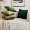 MIULEE Velvet Pillow Cover Soft Luxury Christmas Decorative Throw Pillow Cover Single Lumbar Rectangle Cushion Case Home Decor for Couch Sofa Bedroom,12×20 Inch Wine Red(Olive Green)