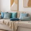 MIULEE Velvet Pillow Cover Soft Luxury Christmas Decorative Throw Pillow Cover Single Lumbar Rectangle Cushion Case Home Decor for Couch Sofa Bedroom,12×20 Inch Wine Red(Blue Grey)