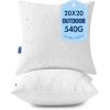 MIULEE 12×20 Outdoor Pillows,Set of 2 Throw Pillows Waterproof,Soft Support Throw Inserts Decorative Water Resistant for Patio Furniture and Garden(20×20 Inch (Pack of 2))