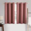 MIULEE 90 Inches Linen Textured Curtains for Bedroom 100% Blackout Thermal Insulated Natural Beige Grommet Room Darkening Curtains & Drapes Luxury Decor for Living Room Nursery 52 x 90 Inch (2 Panels)(Dusty Rose)