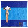 MIULEE Beach Blanket Waterproof Sandproof, Extra Large 110″ x 114″ Beach Mat Oversized for 5-8 Adults, Portable Lightweight Outdoor Blanket with 4 Corner Pockets for Hiking, Picnic, Travel, Camping