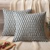 MIULEE Block Print Pillow Covers 18×18 Inch Set of 2, Vintage Floral Throw Pillow Cases Neutral Linen Farmhouse Cushion Covers for Couch Sofa Bed Chair Living Room, Dusty Blue(Army Green)