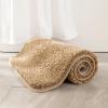 MIULEE Burnt Orange Extra Thick Non Slip Bathroom Rug Fall Shaggy Soft Bath Mat Plush Microfiber Absorbent Water for Shower Tub Machine Washable (16×24 Inches)(Camel)