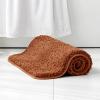 MIULEE Burnt Orange Extra Thick Non Slip Bathroom Rug Fall Shaggy Soft Bath Mat Plush Microfiber Absorbent Water for Shower Tub Machine Washable (16×24 Inches)(Burnt Orange)