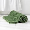 MIULEE Burnt Orange Extra Thick Non Slip Bathroom Rug Fall Shaggy Soft Bath Mat Plush Microfiber Absorbent Water for Shower Tub Machine Washable (16×24 Inches)(Moss Green)