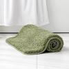 MIULEE Burnt Orange Extra Thick Non Slip Bathroom Rug Fall Shaggy Soft Bath Mat Plush Microfiber Absorbent Water for Shower Tub Machine Washable (16×24 Inches)(Sage)
