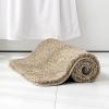 MIULEE Burnt Orange Extra Thick Non Slip Bathroom Rug Fall Shaggy Soft Bath Mat Plush Microfiber Absorbent Water for Shower Tub Machine Washable (16×24 Inches)(Tan)