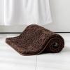 MIULEE Burnt Orange Extra Thick Non Slip Bathroom Rug Fall Shaggy Soft Bath Mat Plush Microfiber Absorbent Water for Shower Tub Machine Washable (16×24 Inches)(Brown)