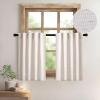 MIULEE Chocolate Brown Linen Curtains 90 Inch Long for Bedroom Living Room, Soft Thick Linen Textured Window Drapes Semi Sheer Light Filtering Back Tab Rod Pocket Burlap Look Decor, 2 Panels(Natural Linen White)