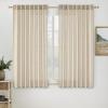 MIULEE Chocolate Brown Linen Curtains 90 Inch Long for Bedroom Living Room, Soft Thick Linen Textured Window Drapes Semi Sheer Light Filtering Back Tab Rod Pocket Burlap Look Decor, 2 Panels(Linen)