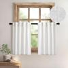 MIULEE Chocolate Brown Linen Curtains 90 Inch Long for Bedroom Living Room, Soft Thick Linen Textured Window Drapes Semi Sheer Light Filtering Back Tab Rod Pocket Burlap Look Decor, 2 Panels(Bleached Linen)