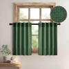 MIULEE Chocolate Brown Linen Curtains 90 Inch Long for Bedroom Living Room, Soft Thick Linen Textured Window Drapes Semi Sheer Light Filtering Back Tab Rod Pocket Burlap Look Decor, 2 Panels(Emerald Green)