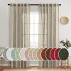 MIULEE Chocolate Brown Linen Curtains 90 Inch Long for Bedroom Living Room, Soft Thick Linen Textured Window Drapes Semi Sheer Light Filtering Back Tab Rod Pocket Burlap Look Decor, 2 Panels(Oatmeal)