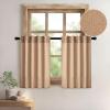 MIULEE Chocolate Brown Linen Curtains 90 Inch Long for Bedroom Living Room, Soft Thick Linen Textured Window Drapes Semi Sheer Light Filtering Back Tab Rod Pocket Burlap Look Decor, 2 Panels(Linen Brown)