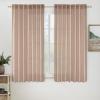 MIULEE Chocolate Brown Linen Curtains 90 Inch Long for Bedroom Living Room, Soft Thick Linen Textured Window Drapes Semi Sheer Light Filtering Back Tab Rod Pocket Burlap Look Decor, 2 Panels(Natural Beige)