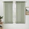 MIULEE Chocolate Brown Linen Curtains 90 Inch Long for Bedroom Living Room, Soft Thick Linen Textured Window Drapes Semi Sheer Light Filtering Back Tab Rod Pocket Burlap Look Decor, 2 Panels(Sage)