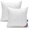 MIULEE Outdoor Pillows Pack of 2 12×20 Inch Outdoor Pillow Inserts Waterproof Decorative Throw Pillow Inserts, Rectangle Water Resistant Pillow for Garden Couch Furniture(20×20 Inch (Pack of 2))