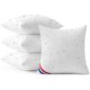 MIULEE Outdoor Pillows Pack of 4 18×18 Inch Outdoor Pillow Inserts Waterproof Decorative Throw Pillow Inserts, Square Water Resistant Pillow for Garden Couch Furniture(18×18 Inch (Pack of 4))