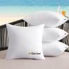 MIULEE Outdoor Pillows Set of 4 18×18 Waterproof Throw Pillow Inserts, Decorative Water Resistant Pillow Cushion for Patio and Garden(18×18 Inch (Pack of 4))