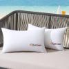 MIULEE Pack of 2 12×20 Outdoor Waterproof Throw Pillow Inserts, Decorative Water-Resistant Pillow Cushion for Patio Garden(12×20 Inch (Pack of 2))