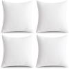 MIULEE Pack of 4 12×20 Inch Outdoor Pillow Inserts Waterproof Decorative Throw Pillow Insert, Rectangle Lumbar Garden Pillow Form for Patio Sofa Couch(24×24 Inch (Pack of 4))