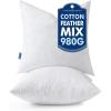 MIULEE Pillow Inserts 22×22 Inch Set of 2, Feather Mix Polycotton with Cotton Fabric Square Decorative Throw Pillows for Couch Bed Sofa(22×22 Inch (Pack of 2))